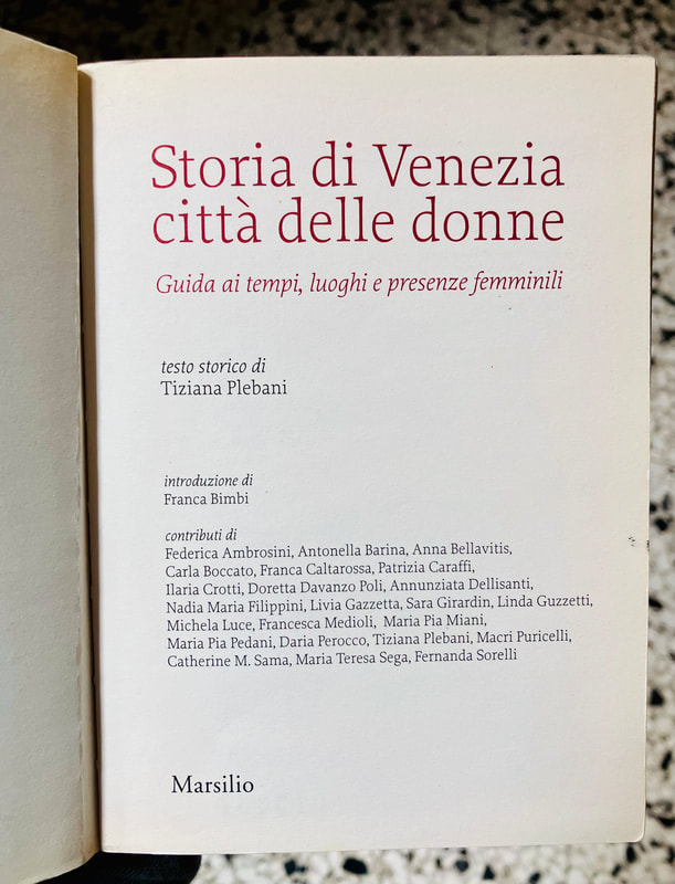 A page featuring the full list of contributors.to Storia di Venezia città delle donne