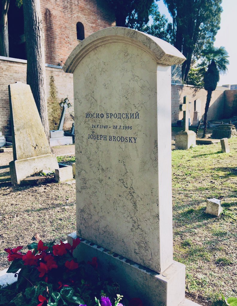 Joseph Brodsky's tomb at San Michele Cemetery, Venice